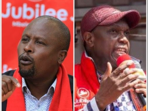 Jubilee party secretary generals Kanini Kega and Jeremiah Kioni.