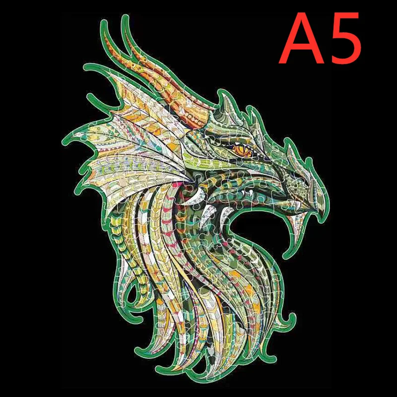 Puzzle in legno fai da te a forma di animali Il miglior regalo di Natale Puzzle in legno per bambini e adulti, divertimento creativo e stimolante.