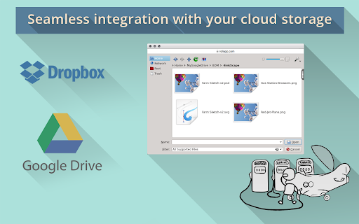 Seamless integration with your cloud storage Google Drive 