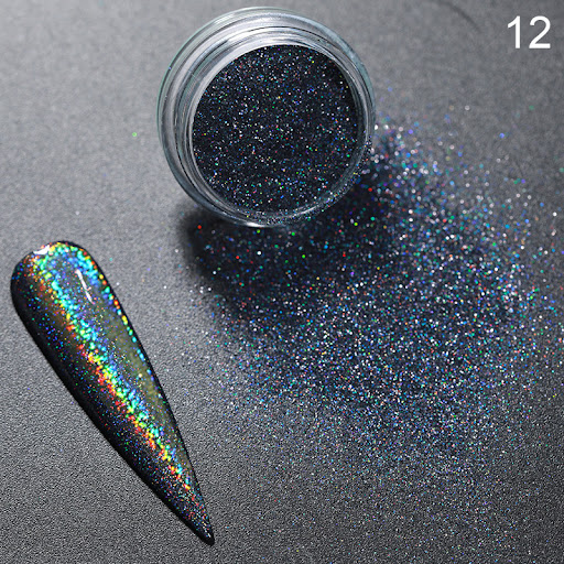 Title 7, Symphony Mirror Powder Silver Nail Glitter. Ach...