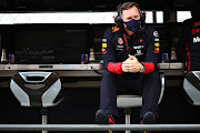 Red Bull Racing Team Principal Christian Horner looks on from the pitwall during practice ahead of the F1 Grand Prix of Portugal at Autodromo Internacional do Algarve on October 23, 2020 in Portimao, Portugal.