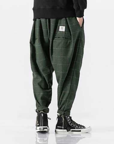 Chinese style striped casual pants - 1