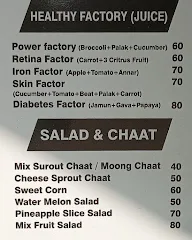 Juice Factory menu 2