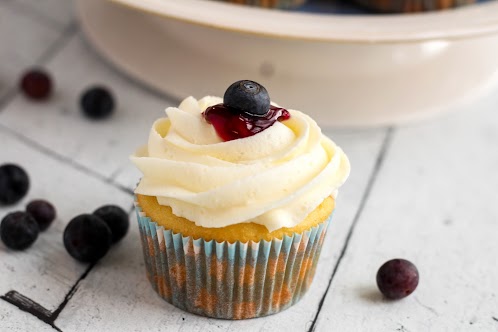 Bursting Blueberry Cupcakes
