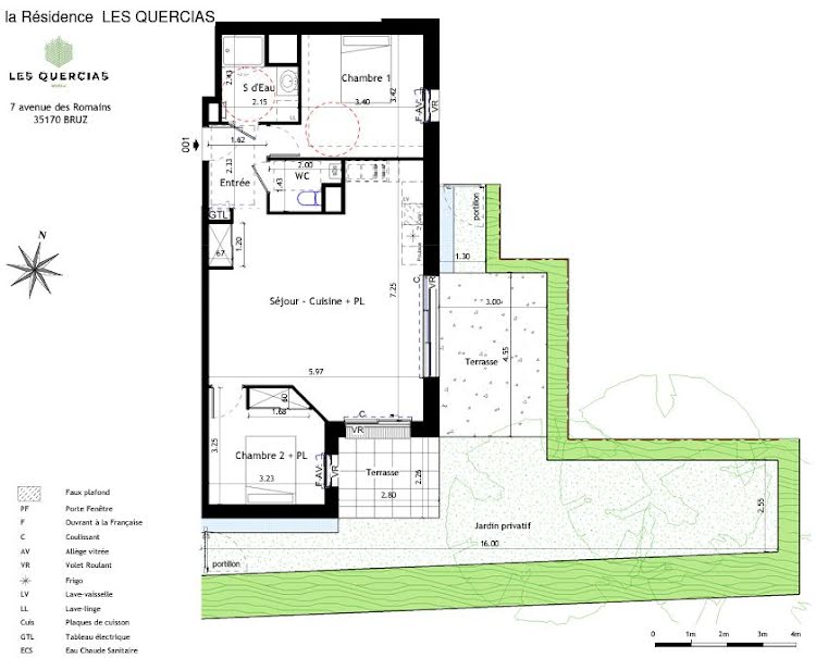 Vente appartement 3 pièces 67.75 m² à Bruz (35170), 312 000 €