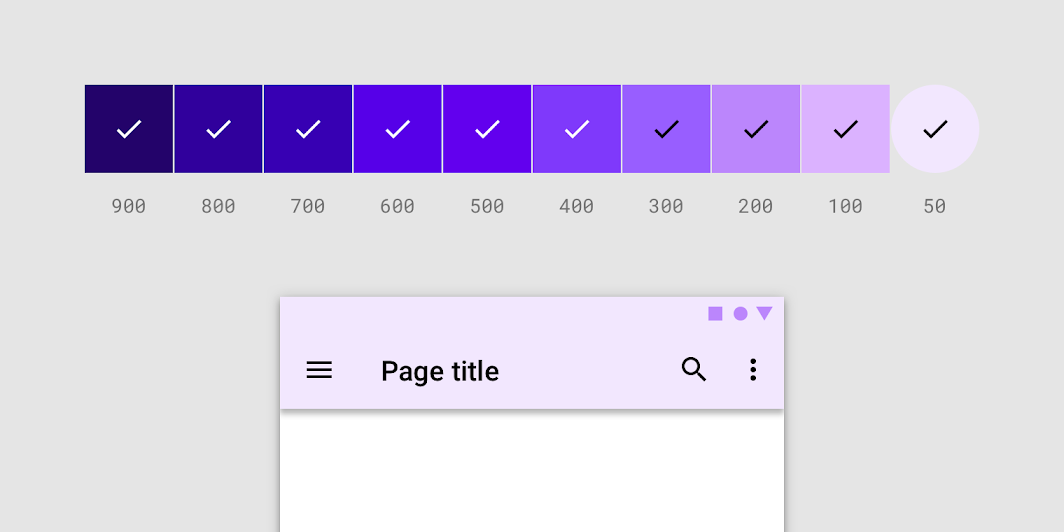 Pink color scale value scale color theme