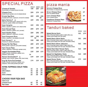 The Pizza Kings menu 