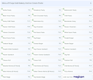 Pooja Gold Bakery And Ice Cream Parler menu 1