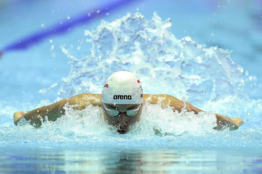 Chad Le Clos competes in the men's 100m butterfly heats on day six of the Gwangju 2019 FINA World Championships at Nambu International Aquatics Centre on July 26 2019 in Gwangju, South Korea.