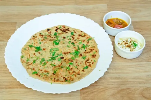 1 Aloo Paratha With Curd And Pickle