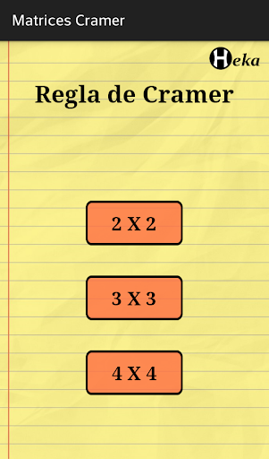 Matrices Cramer