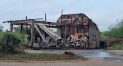 The fuel filling station at Lower Sabie that was gutted by fire.