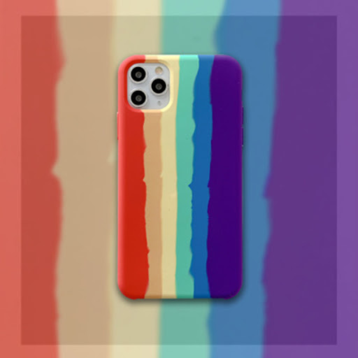 Title 3, Creative Rainbow Liquid Silicone Phone Case Pro...