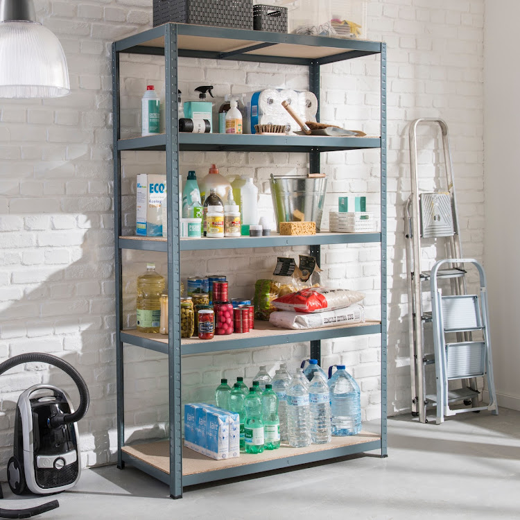 Free up some space in your home with utility storage shelves.