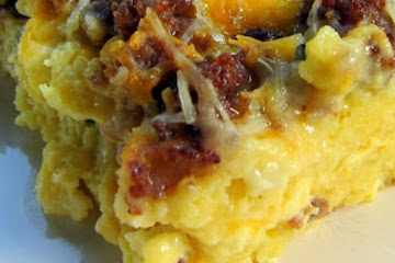 Maple Sausage and Waffle Casserole