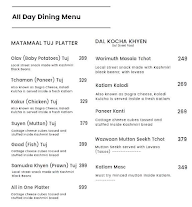 Matamaal menu 1