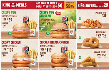 Burger King menu 