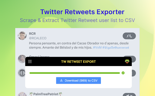 RetweetsExtract - Export X/Twitter Retweets