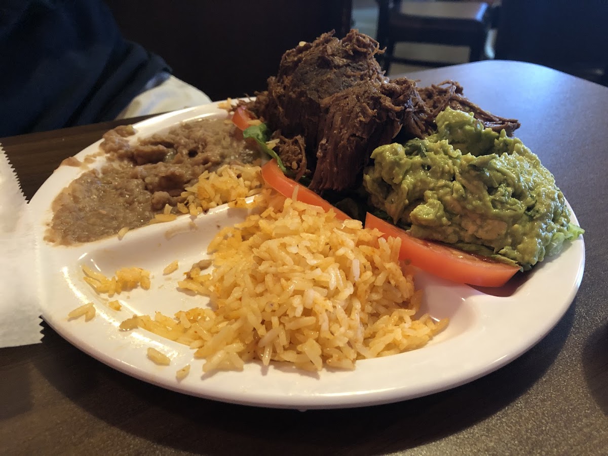 Barbacoa Plate. Lots of food!