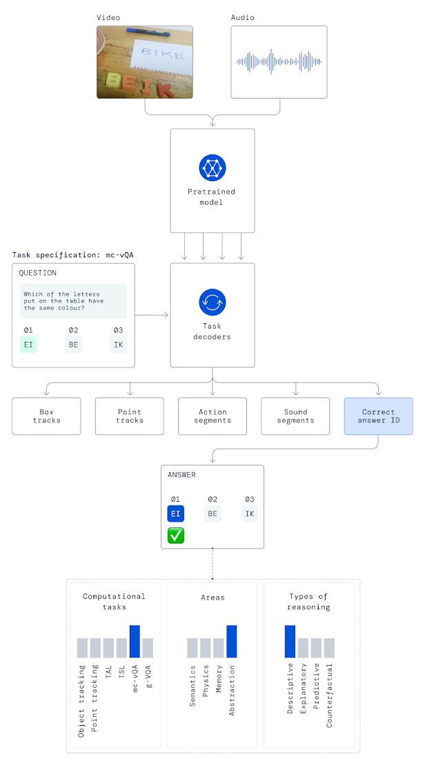 Flowchart of inputs and outputs of a model evaluated on our benchmark.