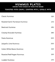 Hummus House menu 1