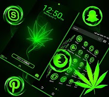 Green Leaf Launcher Theme Screenshot
