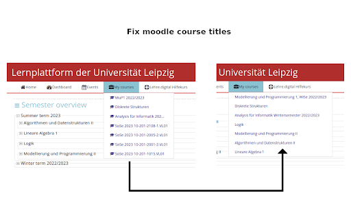 Moodle Course Title Fixer