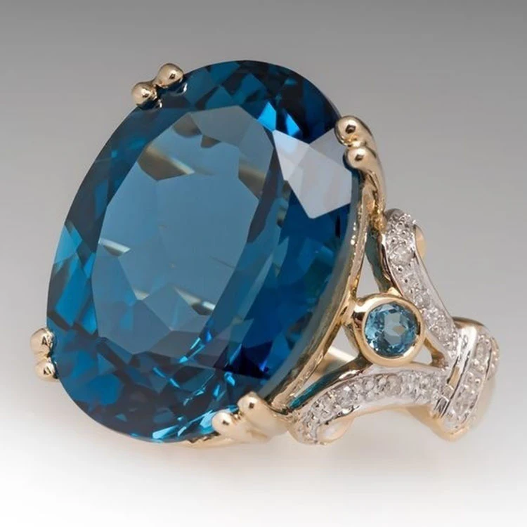 Title 2, Bague en zircon multicolore incrustée et option...