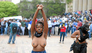 Wits students took a powerful stand by going topless during #FeesMustFall protests.