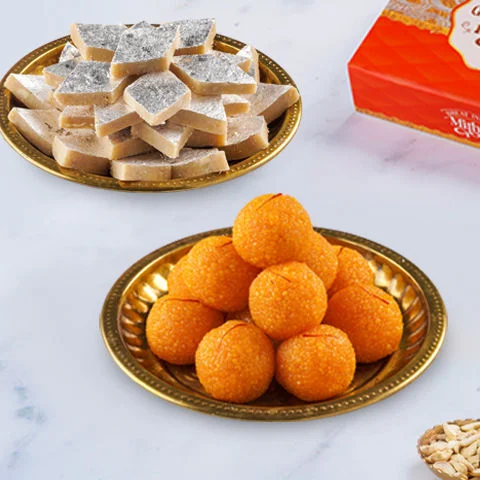 Kaju Katli (500g) & Motichur Laddu (500g) Combo