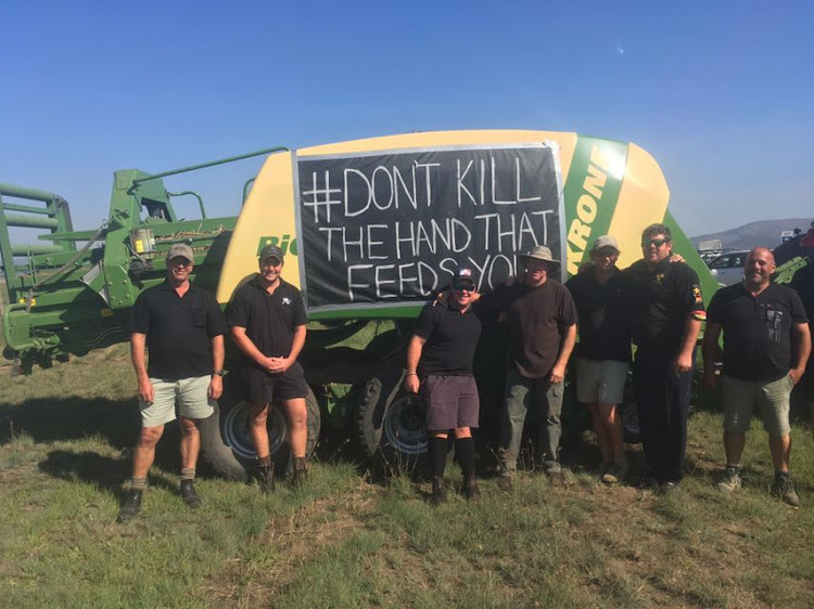 Farmers in KZN during the #BlackMonday protest which took place on 30 October 2017