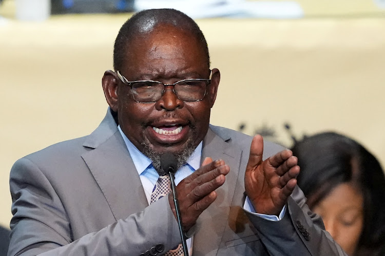 Finance minister Enoch Godongwana delivers the 2025 Budget Speech in Cape Town, May 21 2025. Picture: REUTERS/NIC BOTHMA