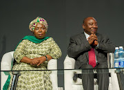 Dr Nkosazana Dlamini Zuma Chairperson of the African Union Commission with Deputy President Cyril Ramaphosa.