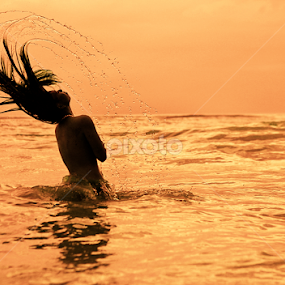 Lady in the water  by Sherwil Pal-et - People Portraits of Women