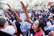 Students march in the streets of Stellenbosch protesting against the language policy and racial inequality at the university. File photo.