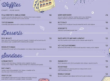 Chef Baker's menu 