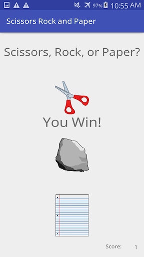 Scissors, Rock, and Paper