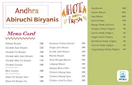 Abiruchi Biryani menu 1