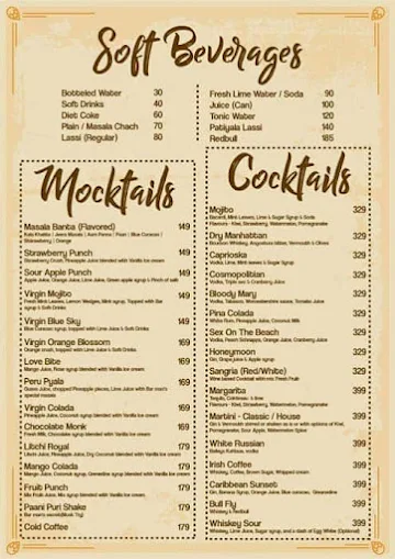 Rangla Punjab menu 