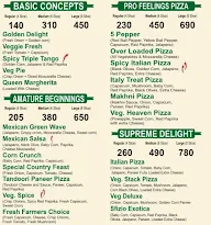 Sfizio Pizza menu 2