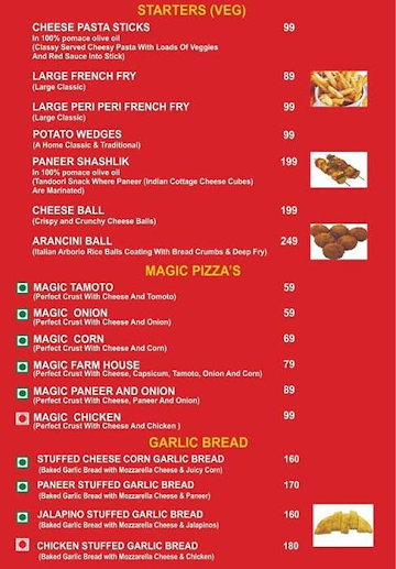 Pizza Pozzy menu 