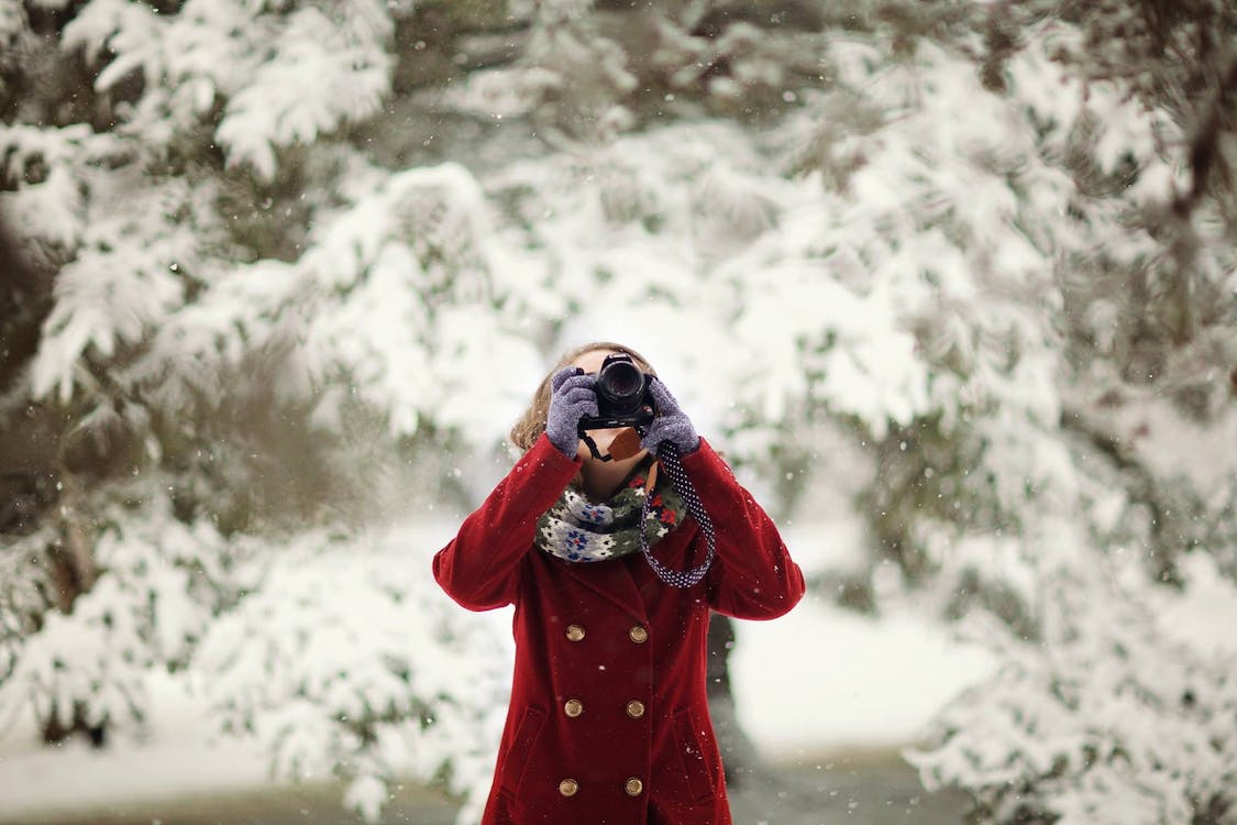 Free Woman Holding Dslr Camera Stock Photo