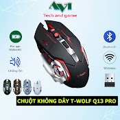 Chuột Không Dây Bluetooth T - Wolf Q13 Không Dây Pin Sạc Chống Ồn 2400Dpi Cho Máy Tính - Hàng Chính Hãng