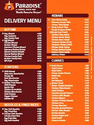 Paradise menu 1