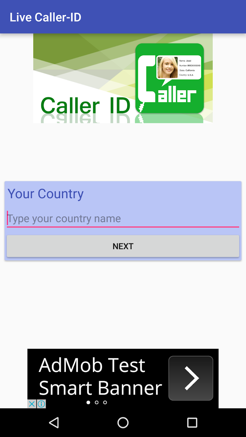 Mobile Tracker True Caller-ID Screen 1
