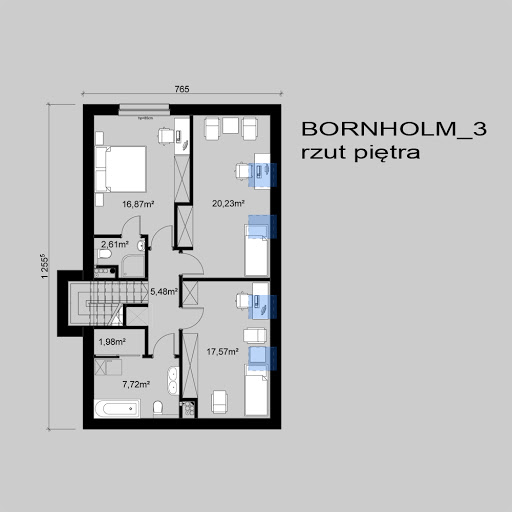 Bornholm 3 - Rzut poddasza