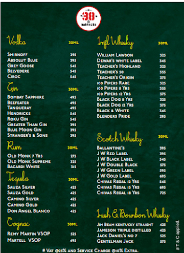 38 Barracks menu 