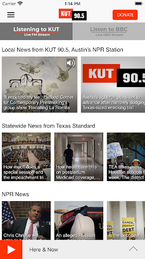 Screenshot KUT 90.5 Austin’s NPR Station