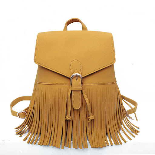 Title 7, Frosted Womens Tassel Backpack Bundle Solid Co...