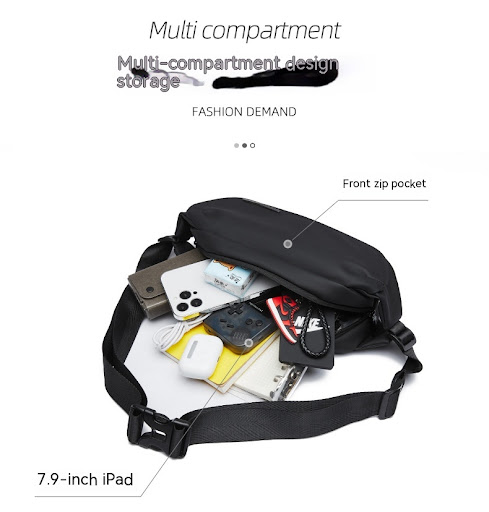 Title 6, Mens Functional Messenger Bag One-shoulder Des...